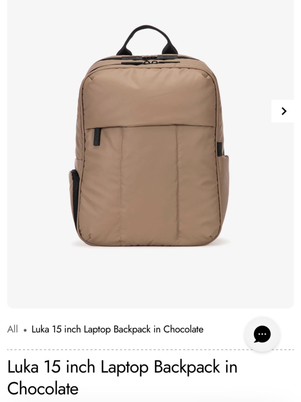 Luka 15-inch Laptop Backpack in Chocolate
